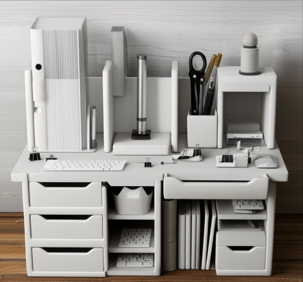 3D Printed Office Desk Organizers