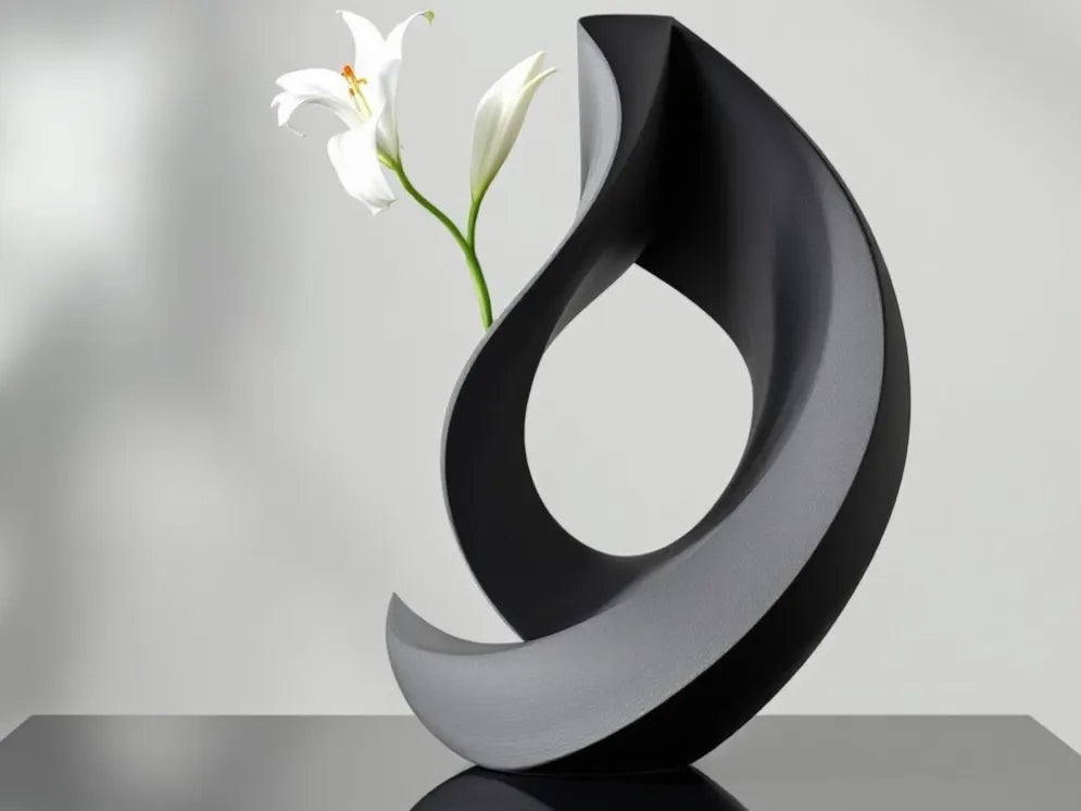 Abstract Loop Vase | 3D Printed Sculptural Art Decor