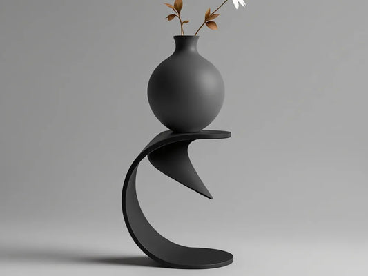 The Poise Vase | 3D Printed Sculptural Vase with Balancing Stand