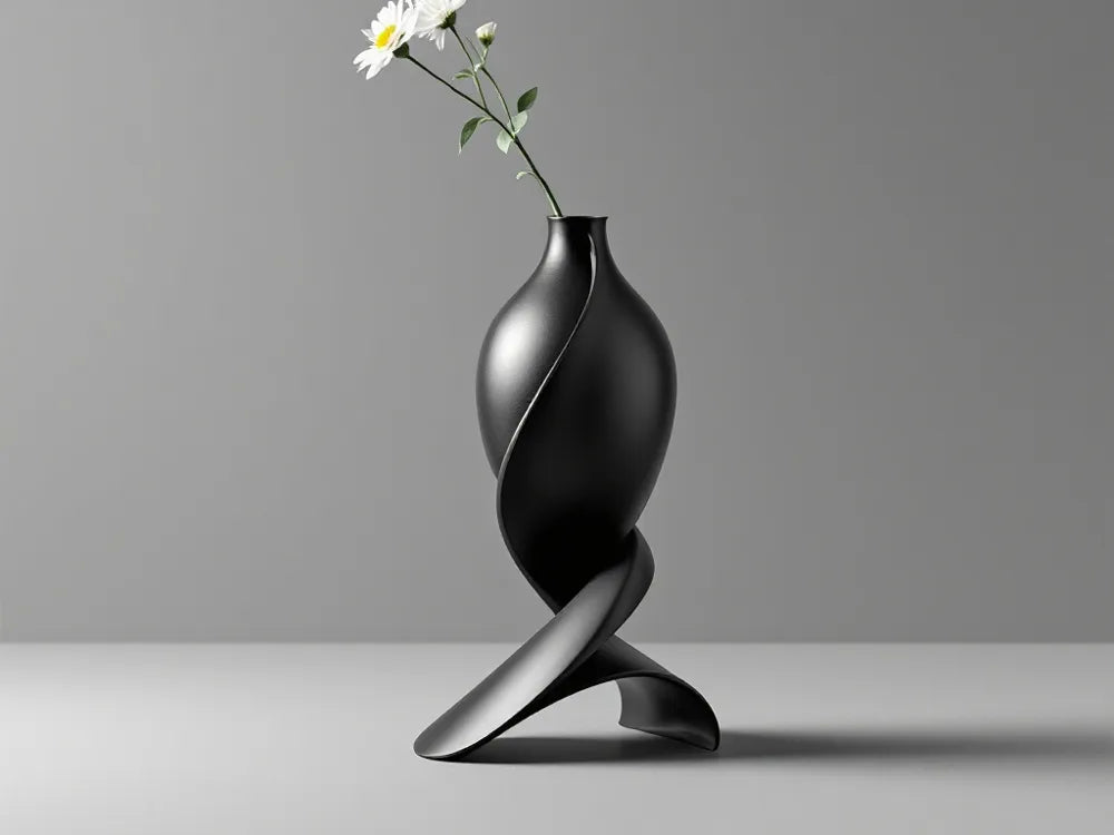The Pirouette Vase | 3D Printed Sculptural Twist Vase for Modern Decor