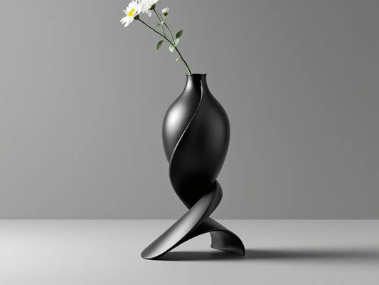The Pirouette Vase | 3D Printed Sculptural Twist Vase for Modern Decor
