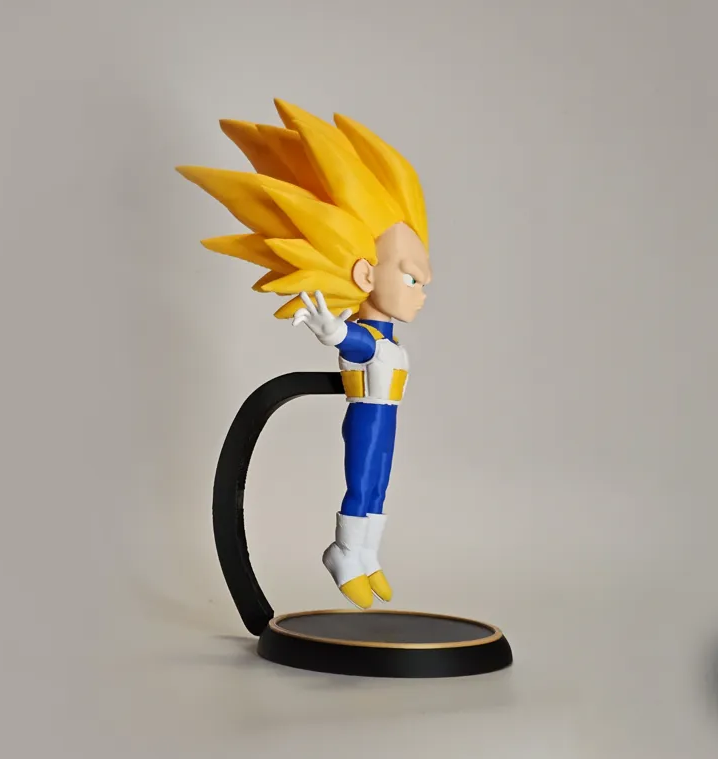 Super Saiyan Vegeta Figure | 3D Printed Floating Dragon Ball Z Statue