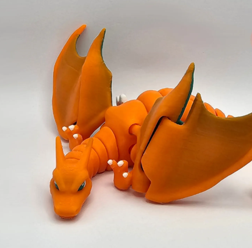 Articulated Charizard Figure | Large 3D Printed Pokémon Collectible