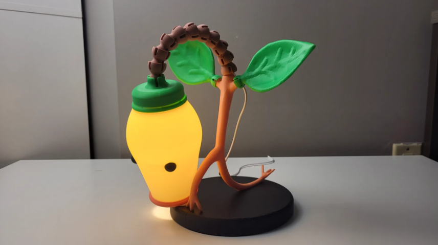 Plants vs Zombies Peashooter Lamp | Poseable 3D Printed Gamer Desk Light