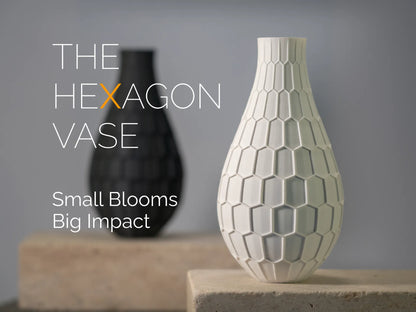 The Hexagon Vase | Modern 3D Printed Geometric Decor