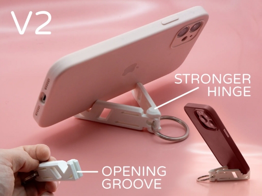 Portable Keychain Phone Stand (V2) | Foldable & Ultra-Lightweight
