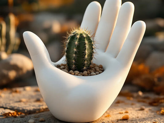 Sculptural Hand Planter V2 | 3D Printed Modern Succulent Pot & Jewelry Dish