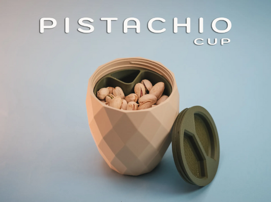 The Pistachio Cup | 3D Printed Snack Bowl with Hidden Shell Holder