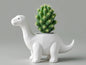 Geometric Brontosaurus Planter | 3D Printed Low-Poly Succulent Pot