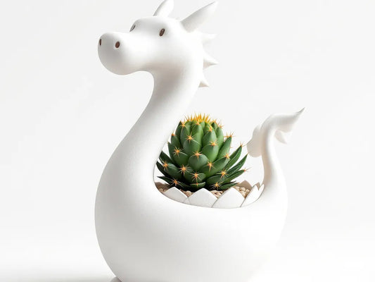 Adorable Dragon Planter | 3D Printed Cute Succulent & Fantasy Decor