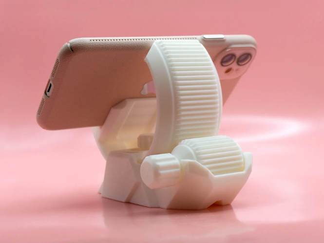 Mechanical Phone Stand V2 | 3D Printed with Precision Gear Lock